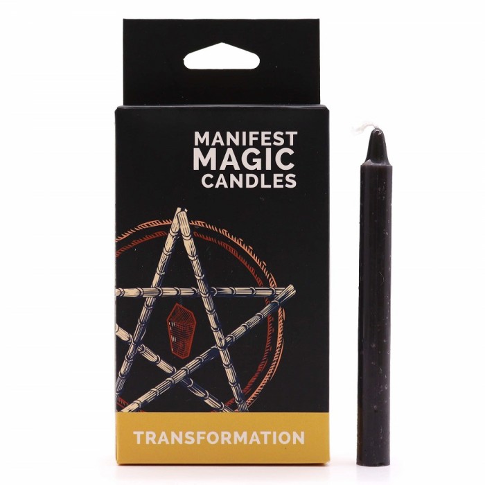 Manifest Magic Candles Μεταμόρφωση - Μαύρο (12 τεμ) Ειδικά Κεριά- Κεριά για καθαρισμό χώρου - Κεριά τσάκρα
